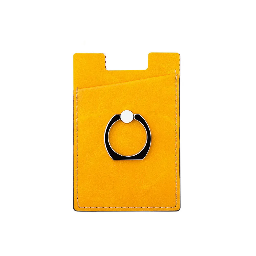 RFID PU Leather Card Holder/iRing Stand