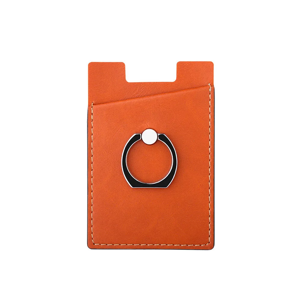 RFID PU Leather Card Holder/iRing Stand