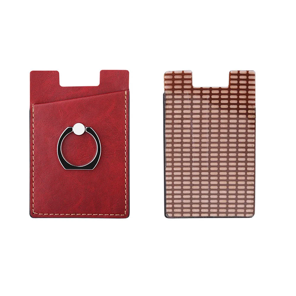 RFID PU Leather Card Holder/iRing Stand