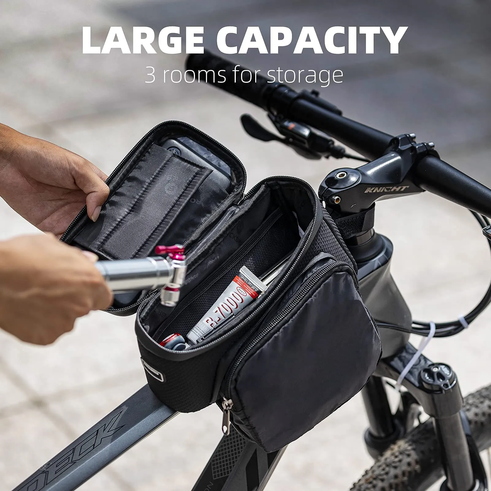 ROCKBROS Bike Phone Mount Frame Bag Bike  Bicycle Phone Holder with Side Bags