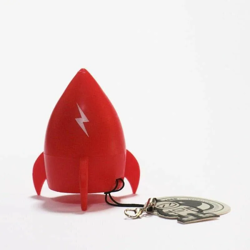 Rocket Pencil Sharpener with Keychain - Bamboo Material