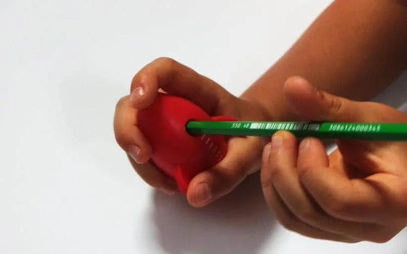 Rocket Pencil Sharpener with Keychain - Bamboo Material