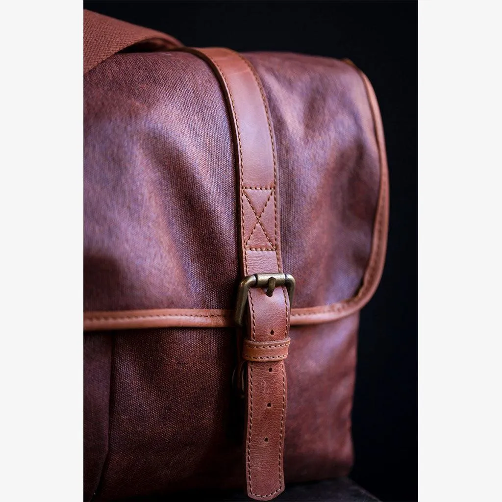 Roma Coffee Waxed Canvas Camera Bag