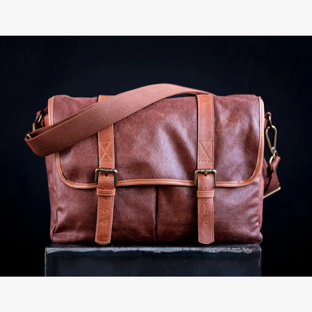 Roma Coffee Waxed Canvas Camera Bag