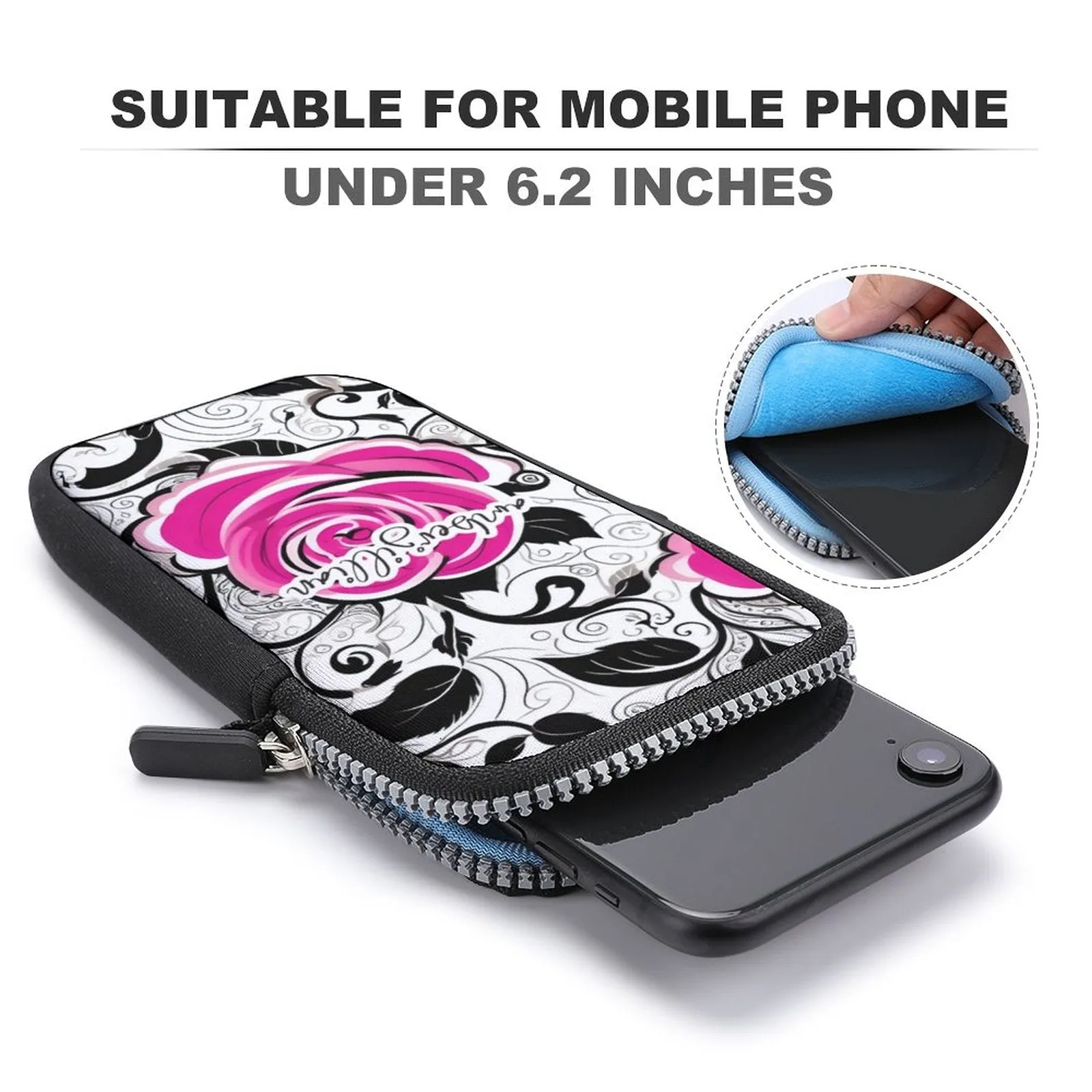 Rosy Vines - Cell Phone Crossbody Pouch