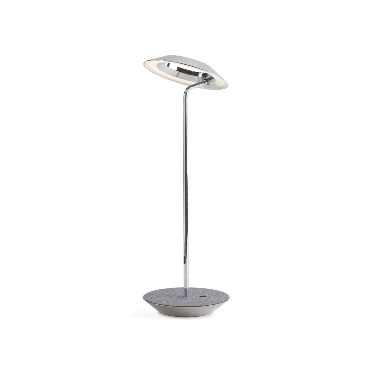 Royyo Chrome With Oxford Felt Modern LED Desk Lamp with USB Port