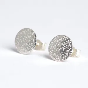 Silver glitter studs