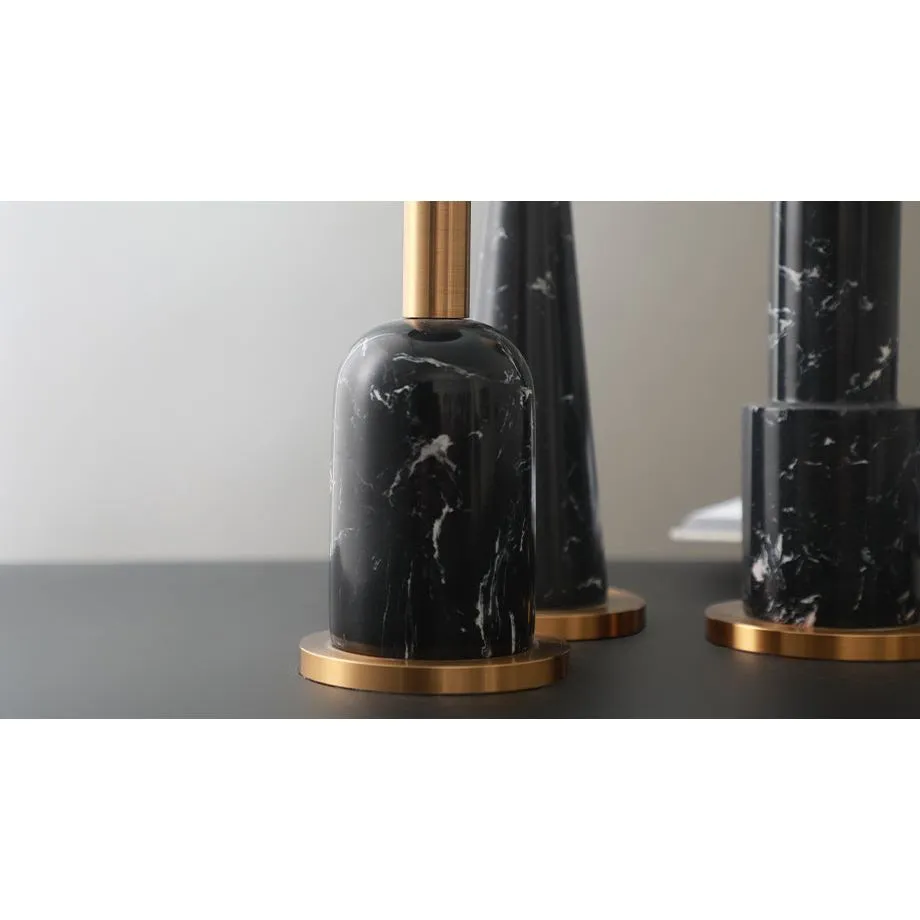 SIMPLE STYLE BLACK CANDLE HOLDER - SET OF 3