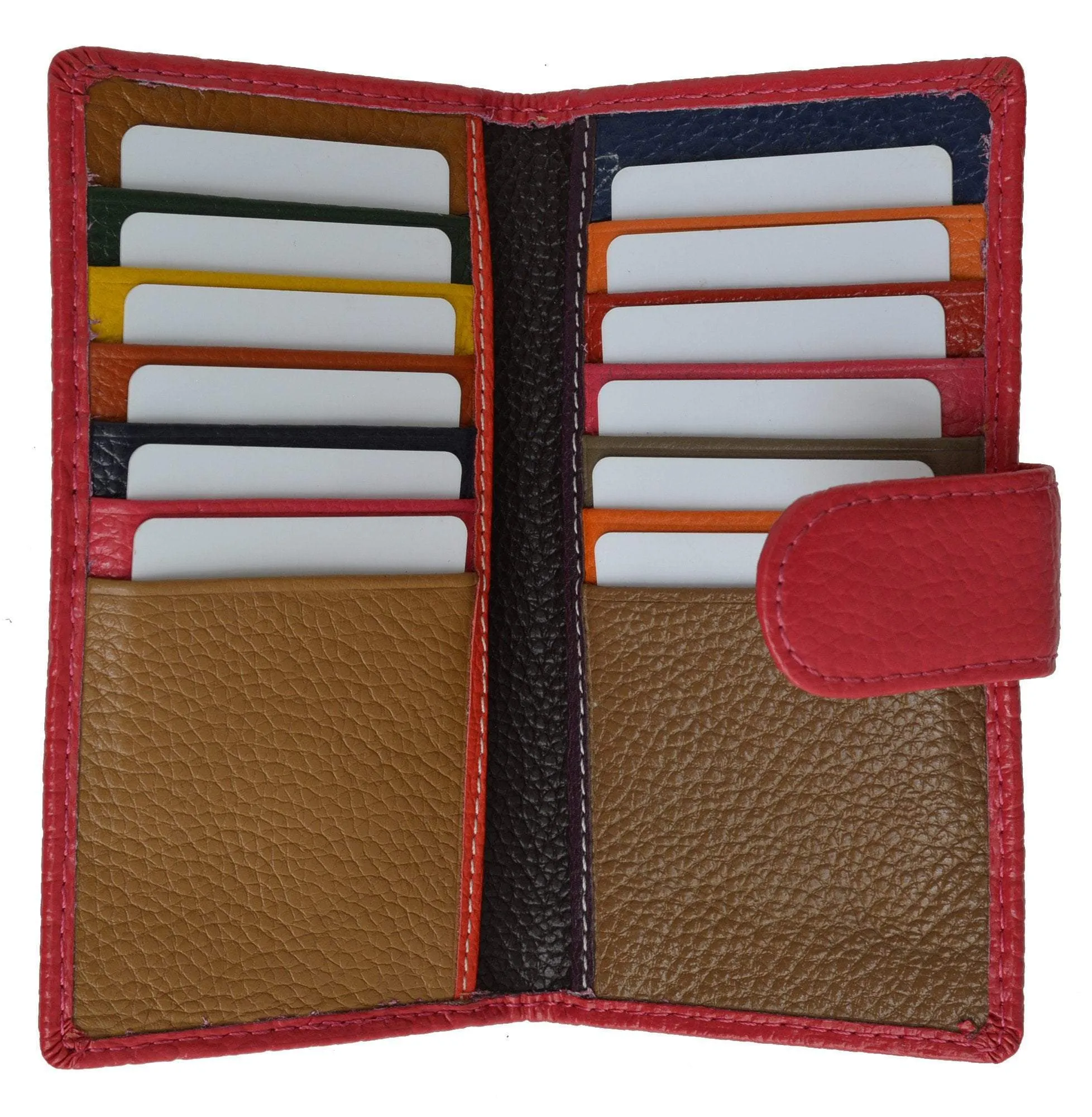Slim Credit Card Holder New Fashion Croco Embossed Design with Snap Closure 118-268 (C)