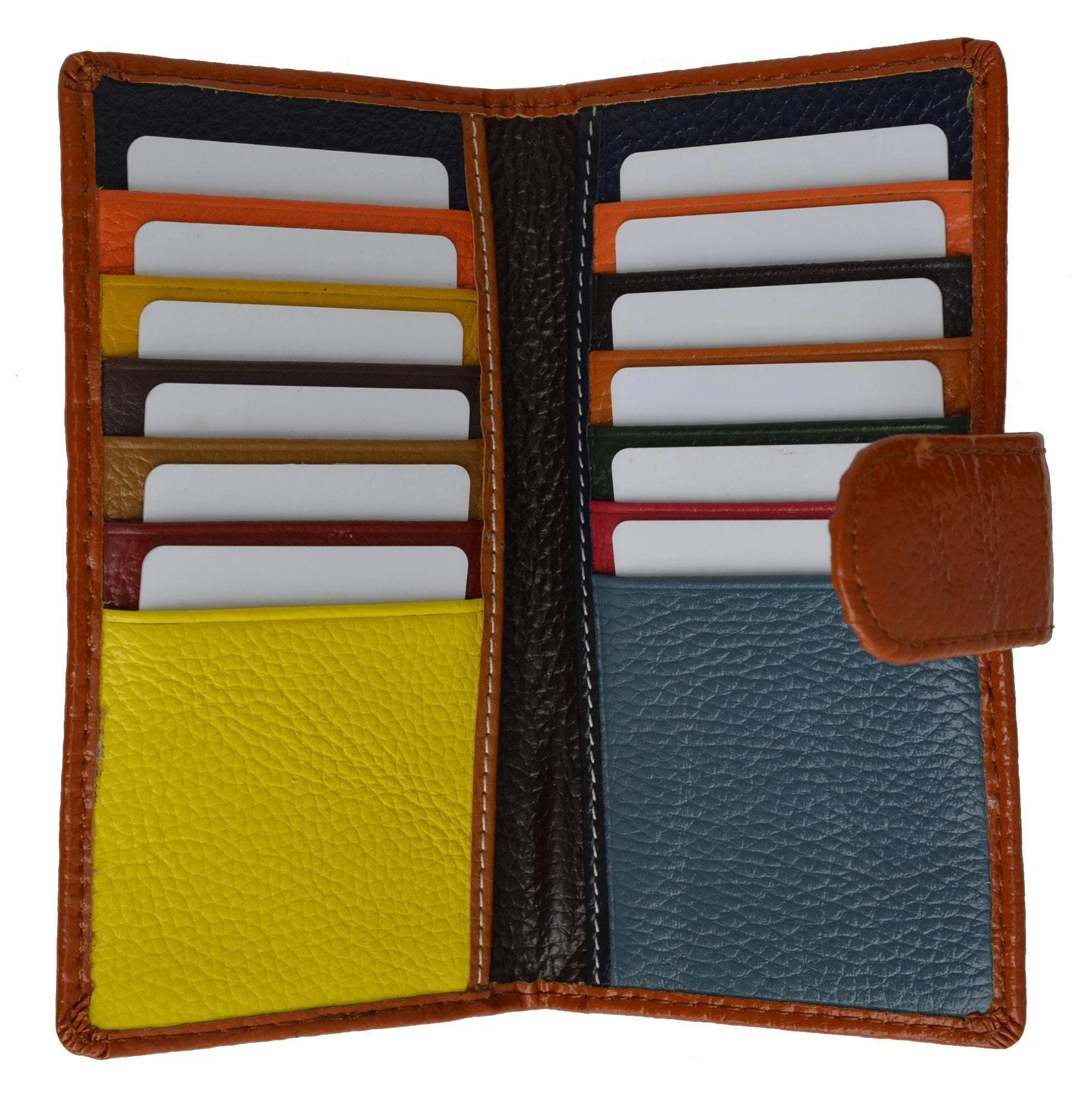 Slim Credit Card Holder New Fashion Croco Embossed Design with Snap Closure 118-268 (C)