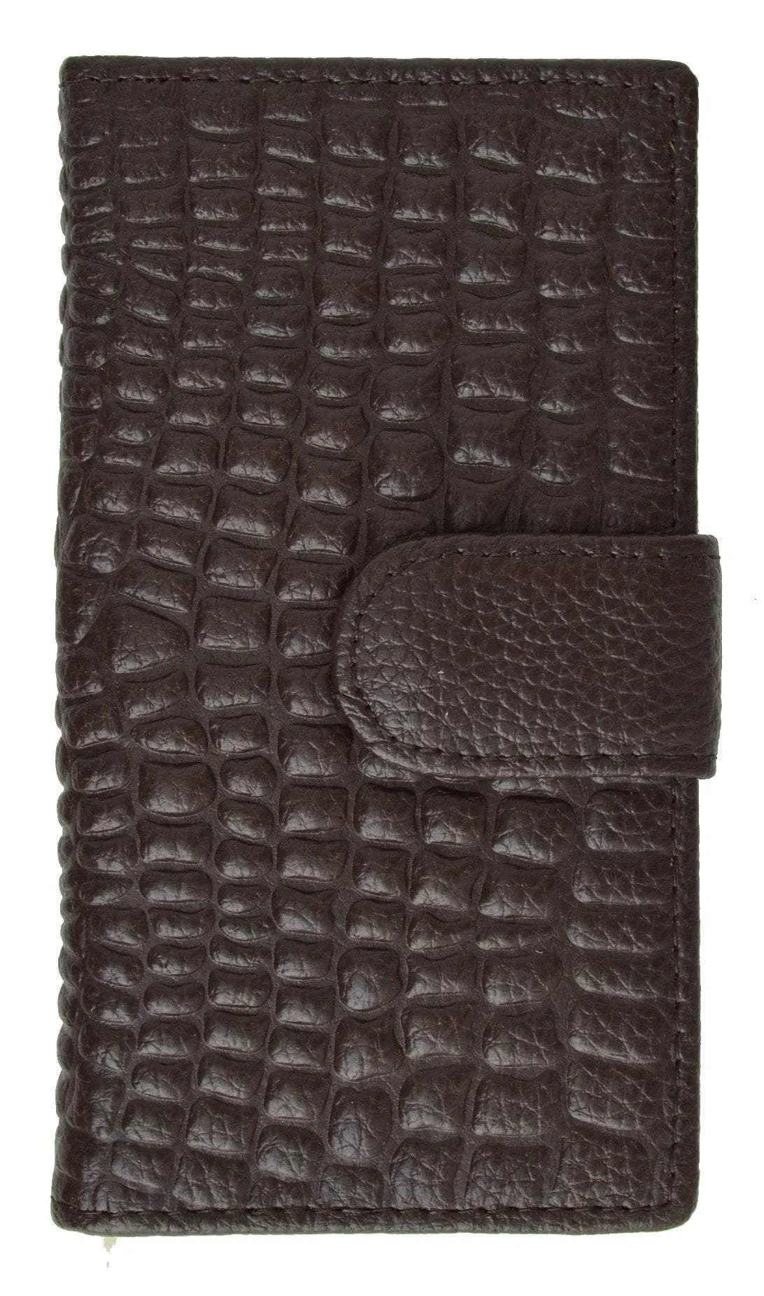 Slim Credit Card Holder New Fashion Croco Embossed Design with Snap Closure 118-268 (C)