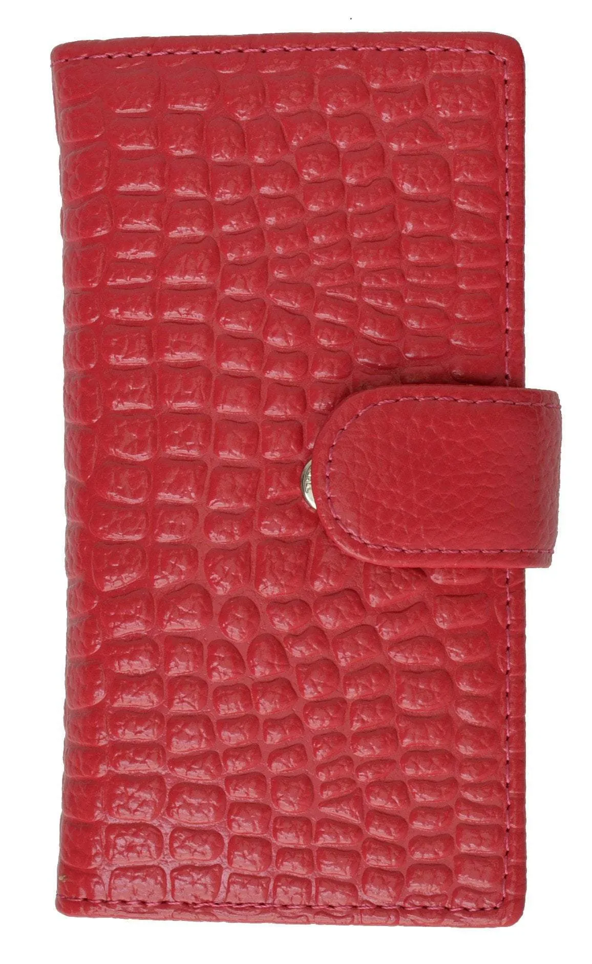 Slim Credit Card Holder New Fashion Croco Embossed Design with Snap Closure 118-268 (C)