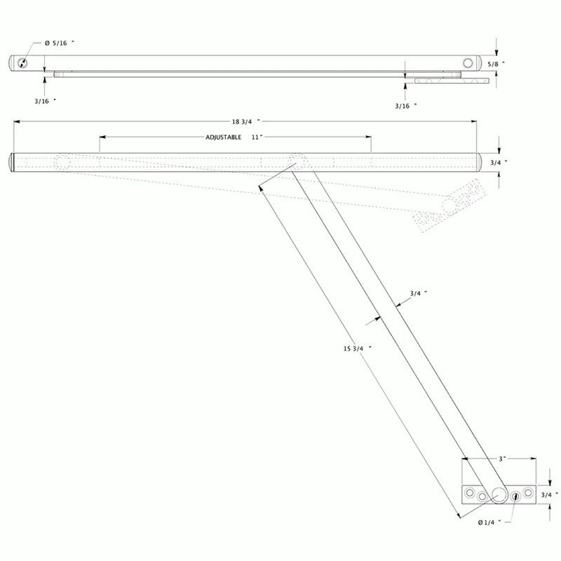 Solid Brass Overhead Door Holder (Brushed Chrome Finish)