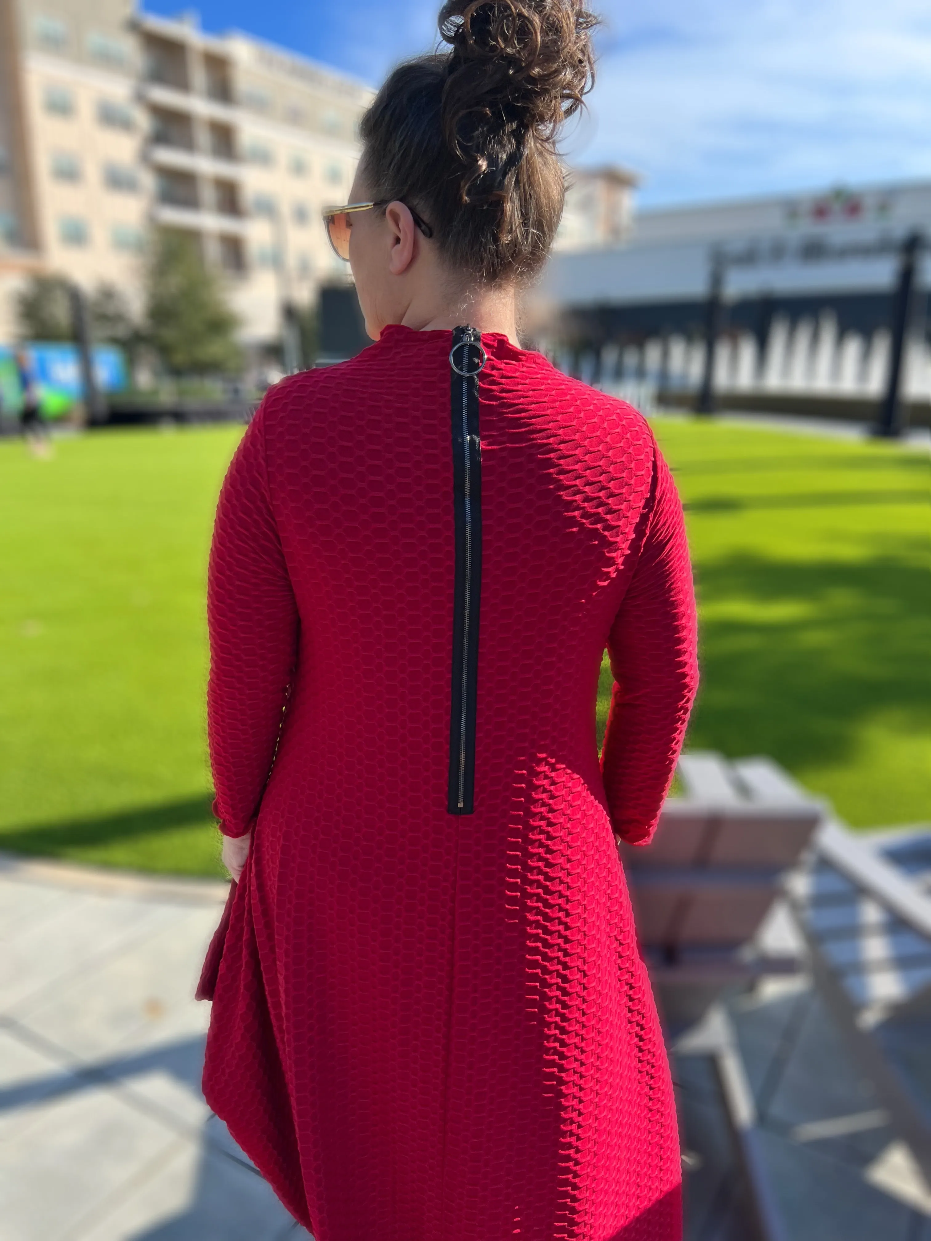Staci Waffle Zip Dress
