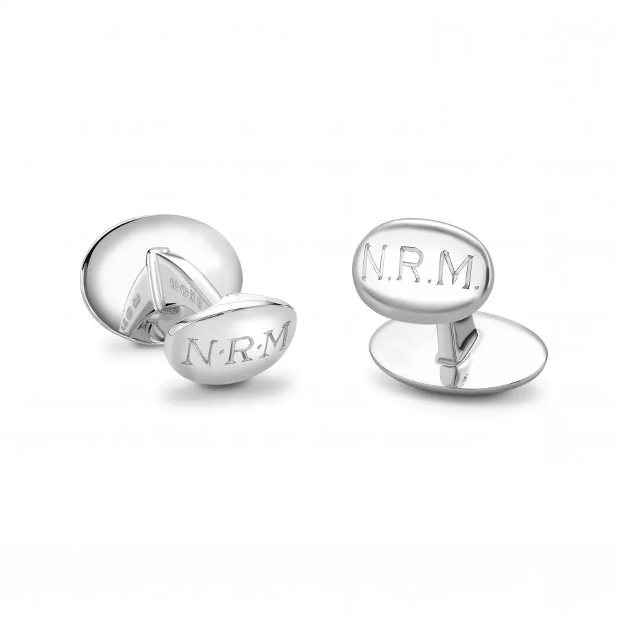 Sterling Silver Blue Golf Bag Cufflinks