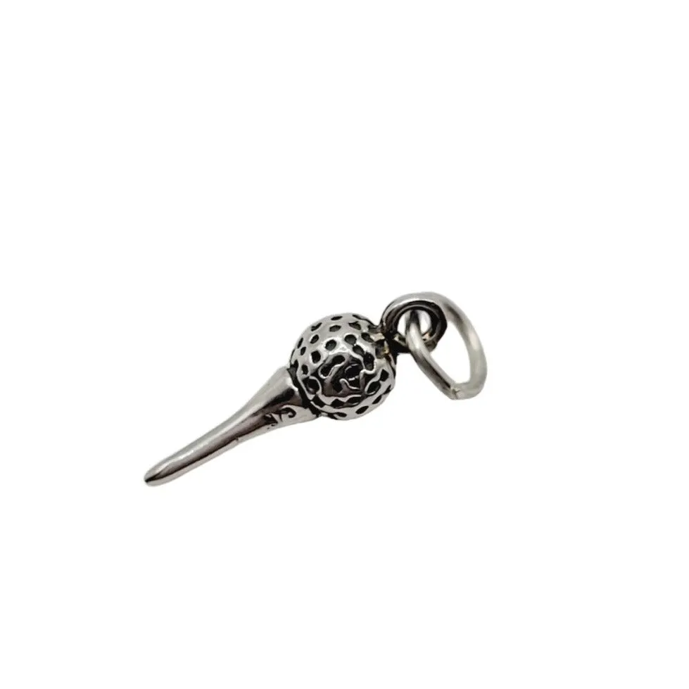 Sterling Silver Golf Ball Tee Charm