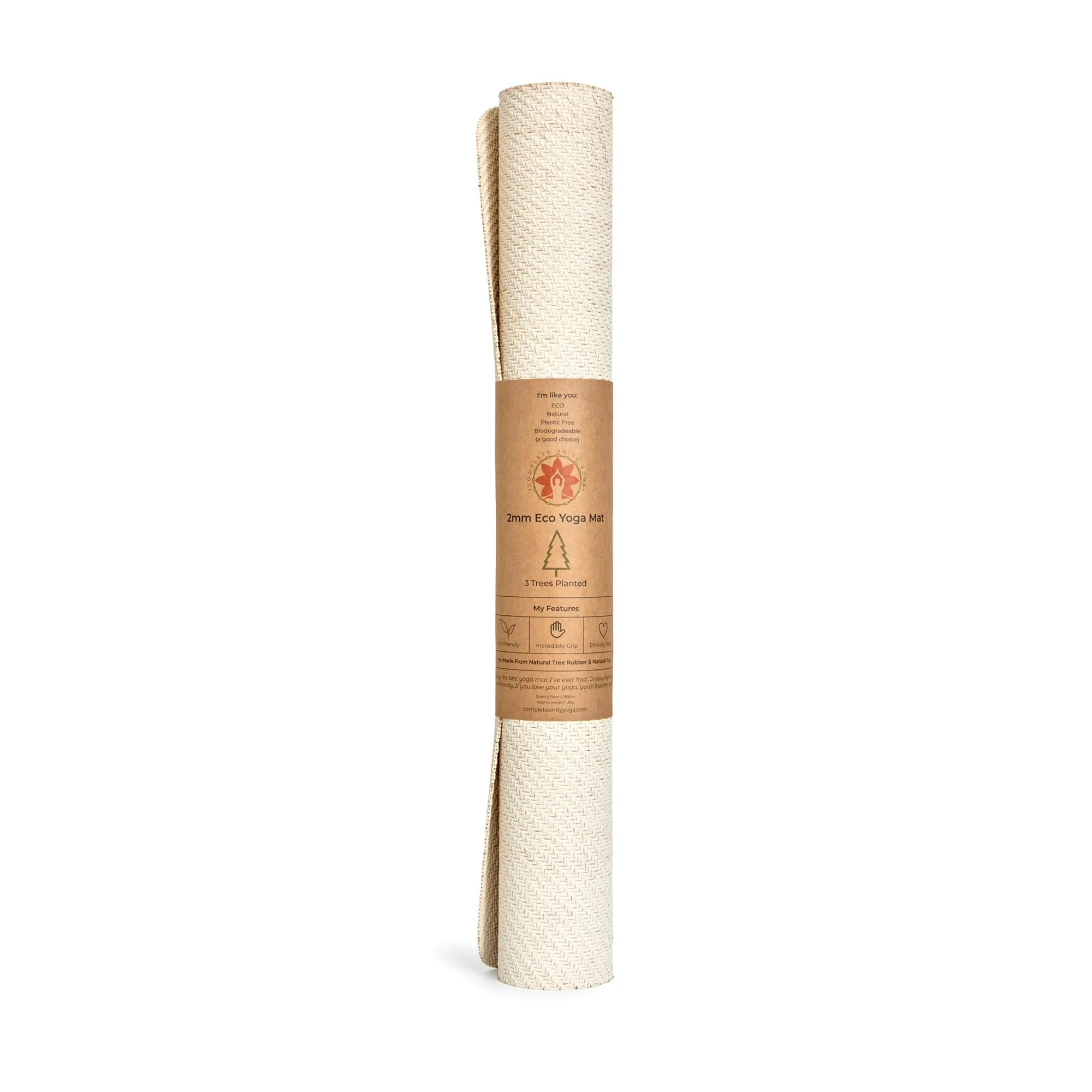 Sustainable Non-Slip Jute Travel Yoga Mat CompleteGrip™ - 2mm