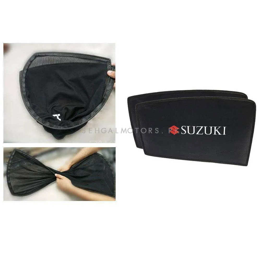 Suzuki Vitara Foldable & Flexible Side Sunshade With Logo - Model 2016-2021 - Sun Shade | Parda
