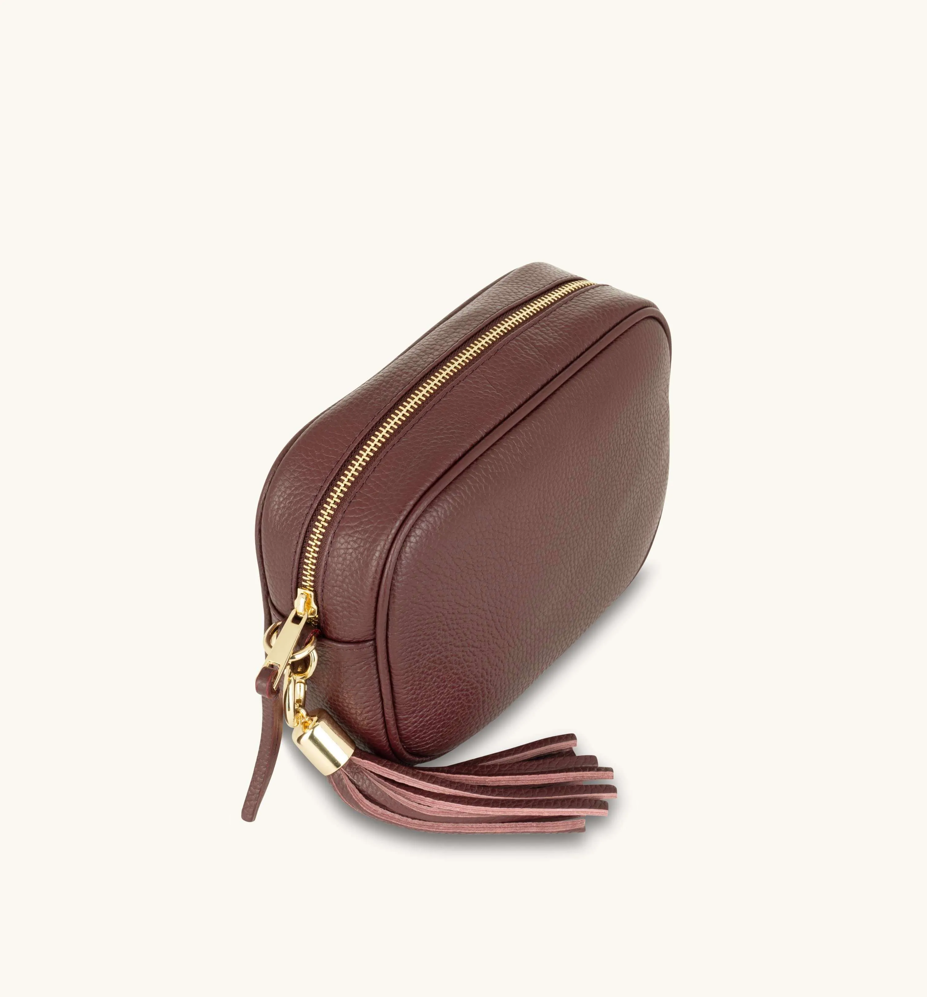 The Tassel Port Leather Crossbody Bag With Port & Olive Diamond Strap