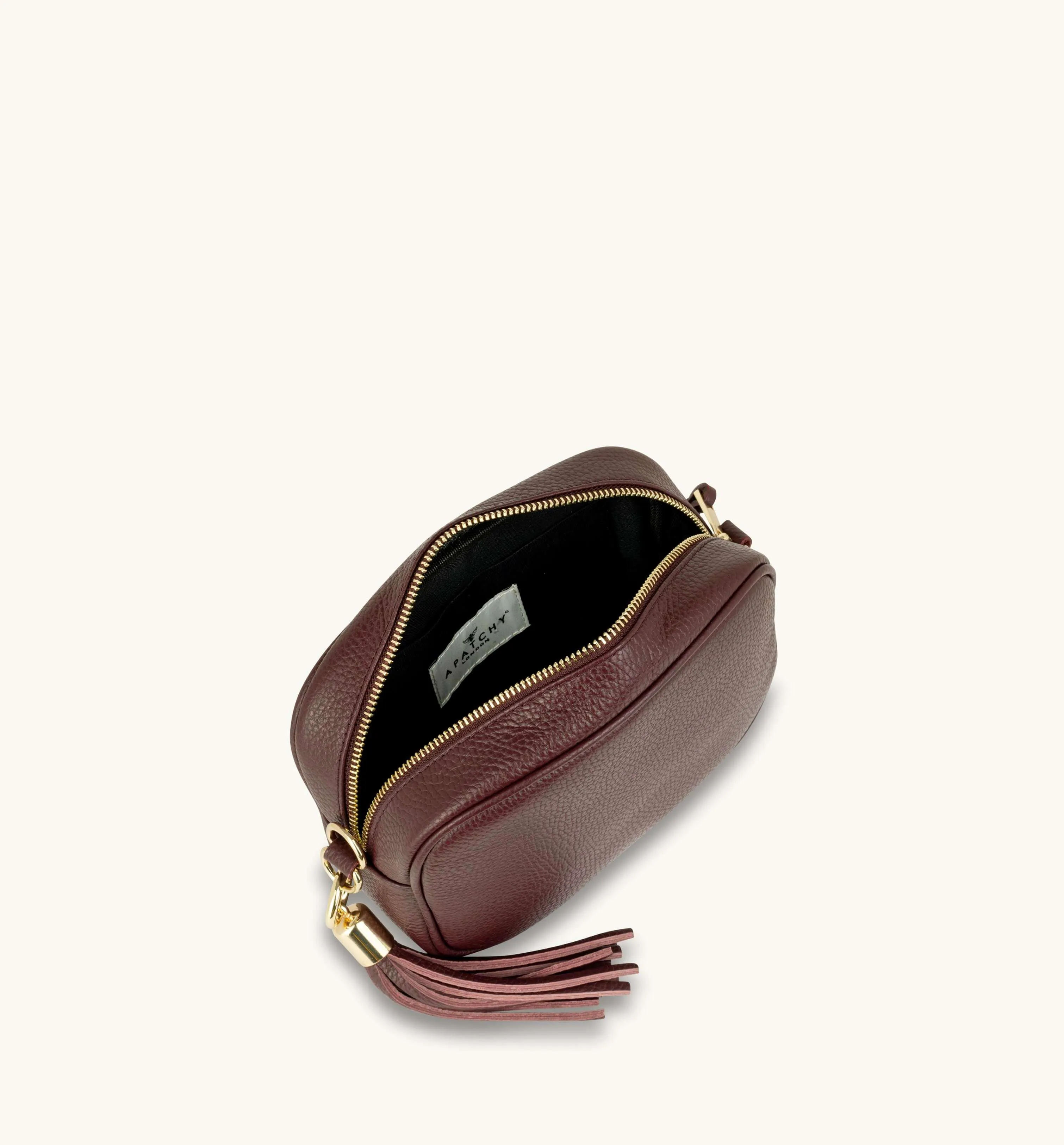 The Tassel Port Leather Crossbody Bag With Port & Olive Diamond Strap