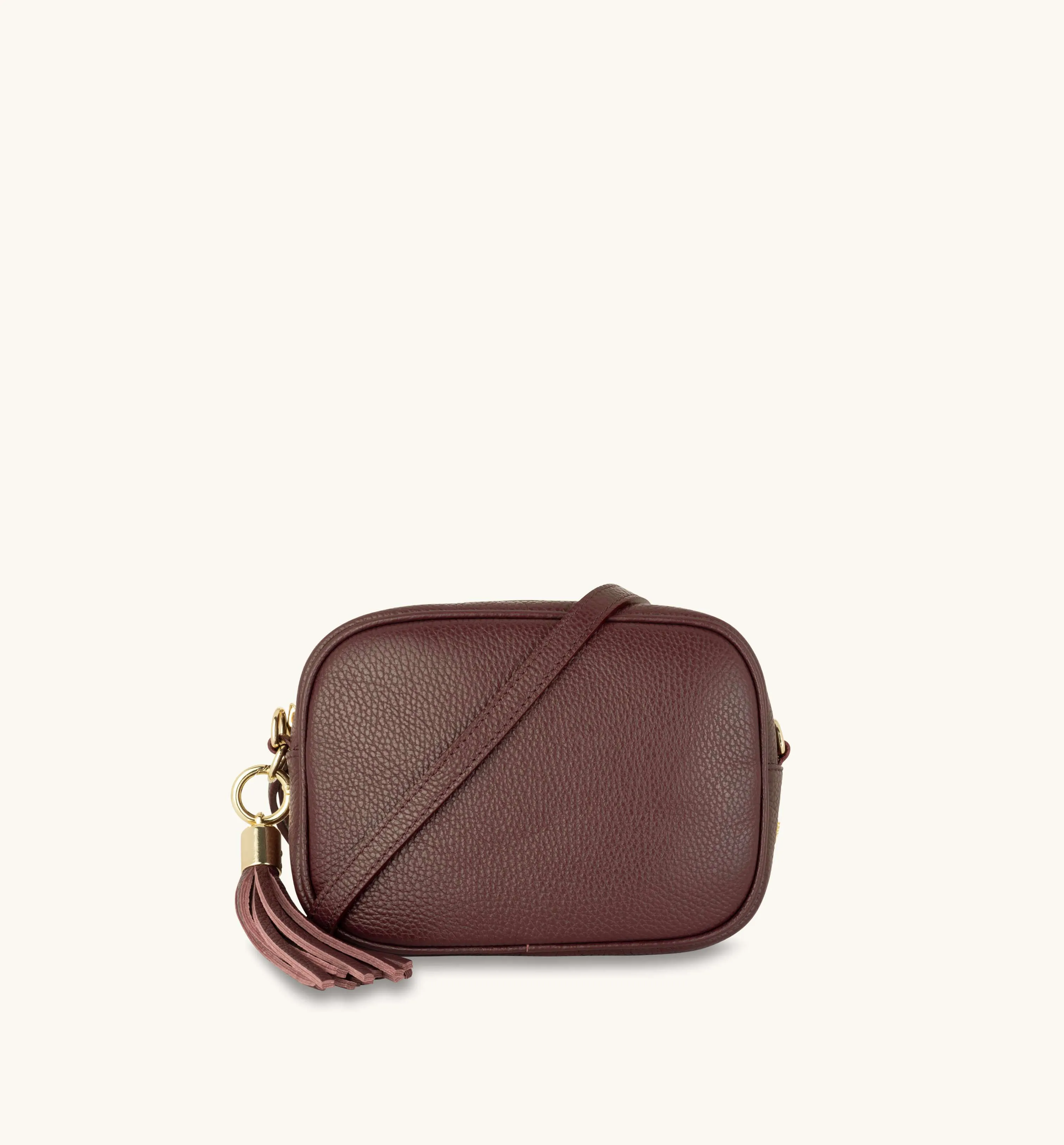 The Tassel Port Leather Crossbody Bag With Port & Olive Diamond Strap