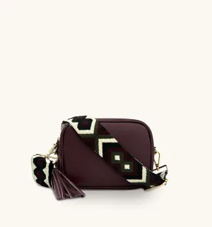 The Tassel Port Leather Crossbody Bag With Port & Olive Diamond Strap