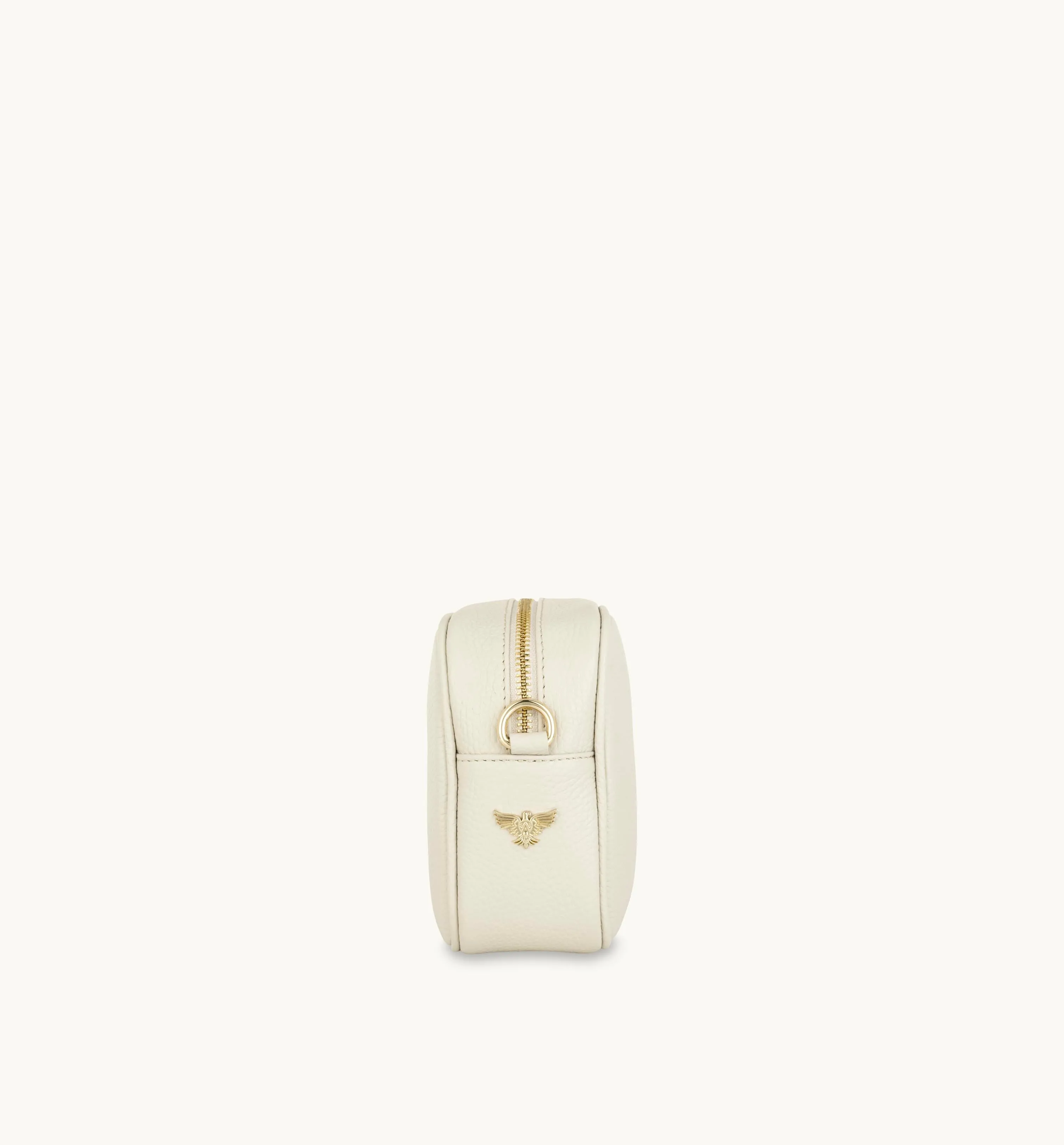 The Tassel Stone Leather Crossbody Bag With Tan Boho Strap