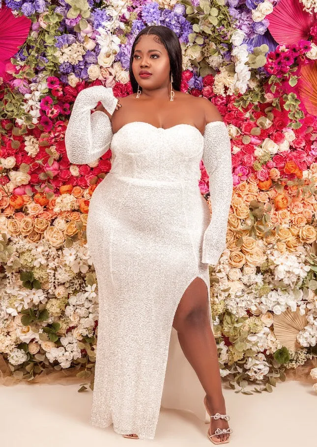 The Tia Bridal Gown & Gloves