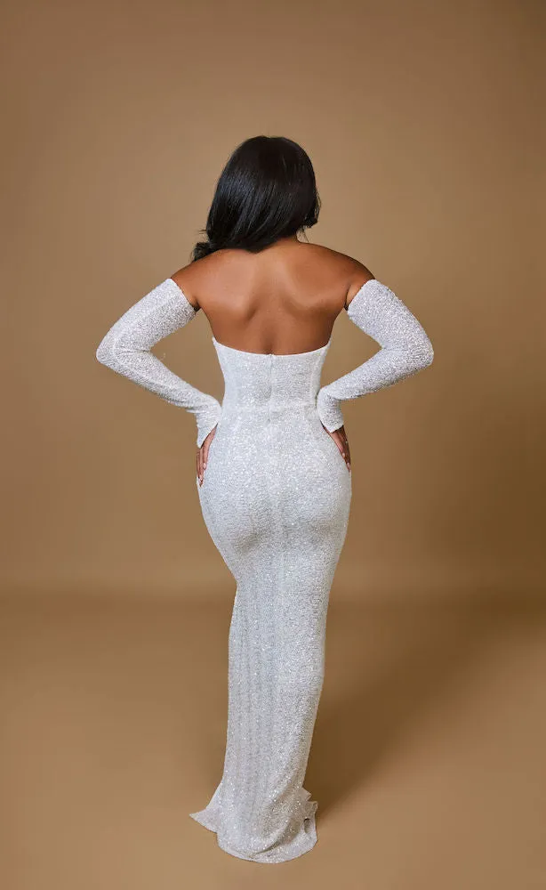 The Tia Bridal Gown & Gloves