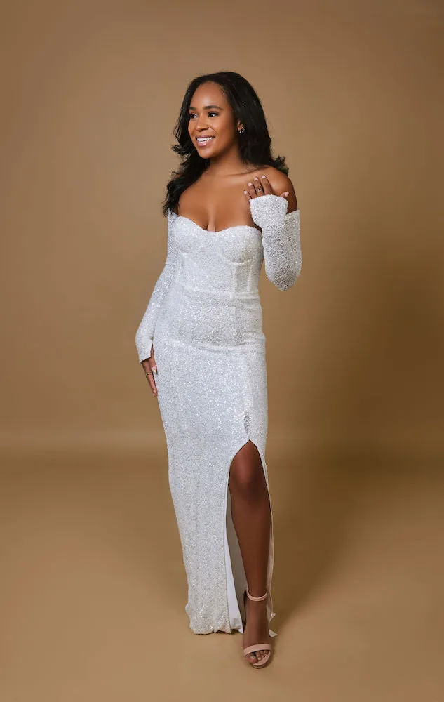 The Tia Bridal Gown & Gloves