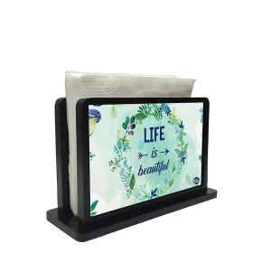 Tissue Holder Paper Napkin Stand - Life Is Beautiful