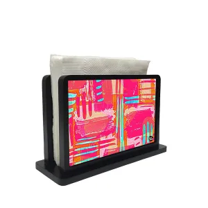 Tissue Holder Paper Napkin Stand -  Pink Stike