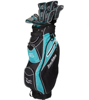 Tour Edge Moda Silk Womens Complete Golf Set - Cart Bag- Black/Blue