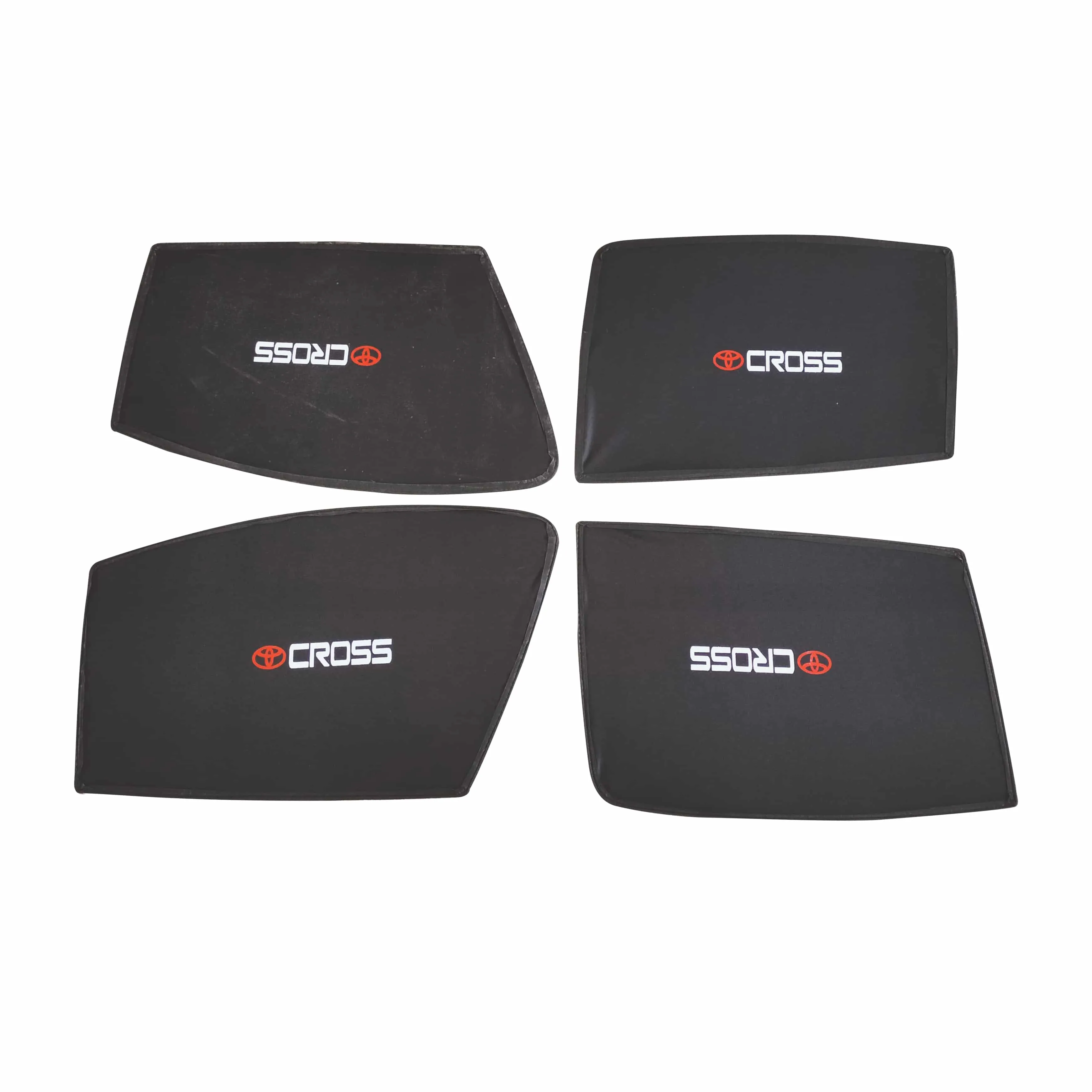 Toyota Corolla Cross Foldable & Flexible Side Sunshade With Logo - Model 2020-2024 - Sun Shade | Parda