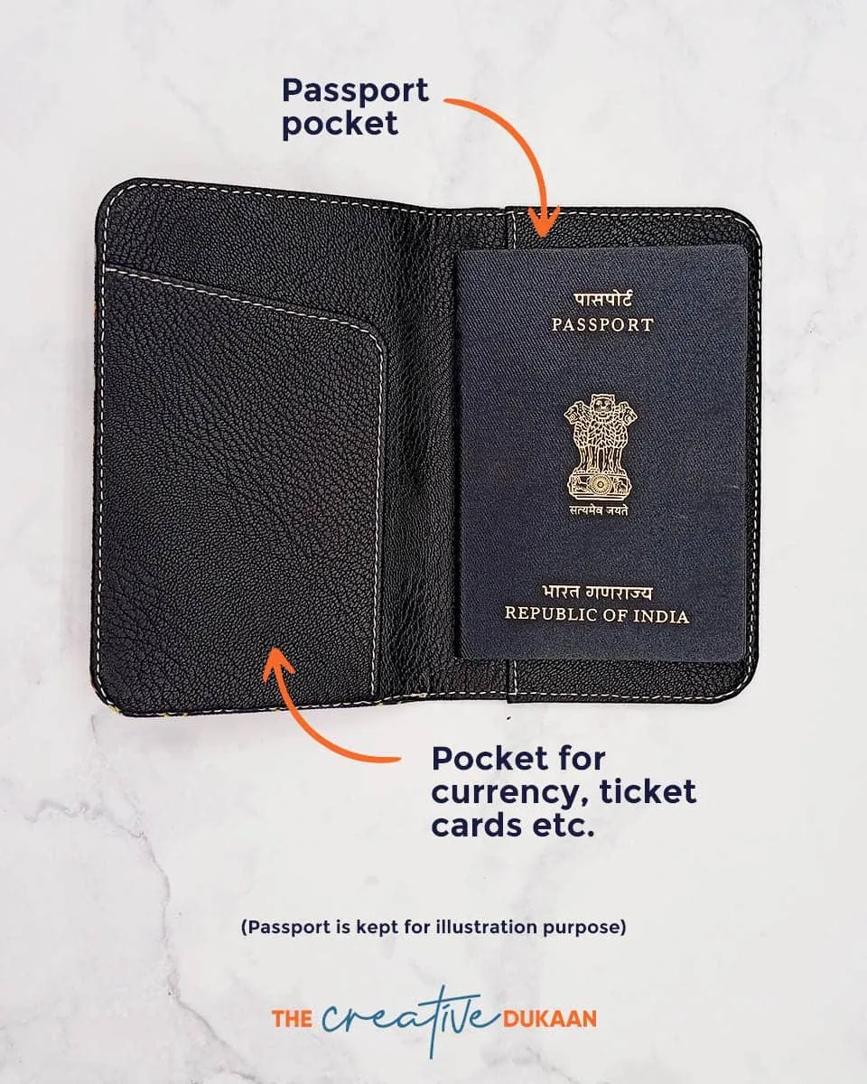 Travel stamps cool white passport cover