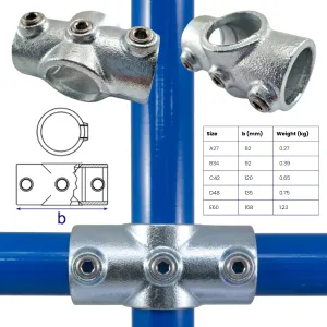 Two Socket Cross for Galvanised Pipe (Interclamp Code 119)