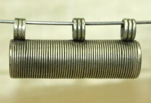 Unique Antique Silver Cylindrical Pendant, Ethiopia