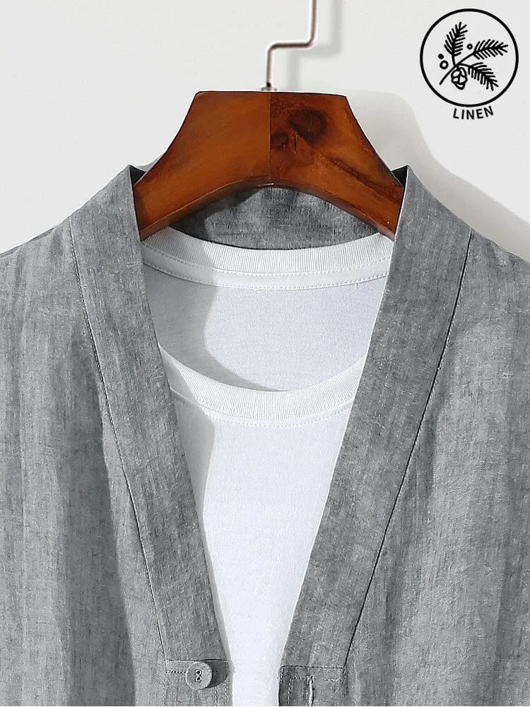 Unique Cozy 100% Linen Shirt