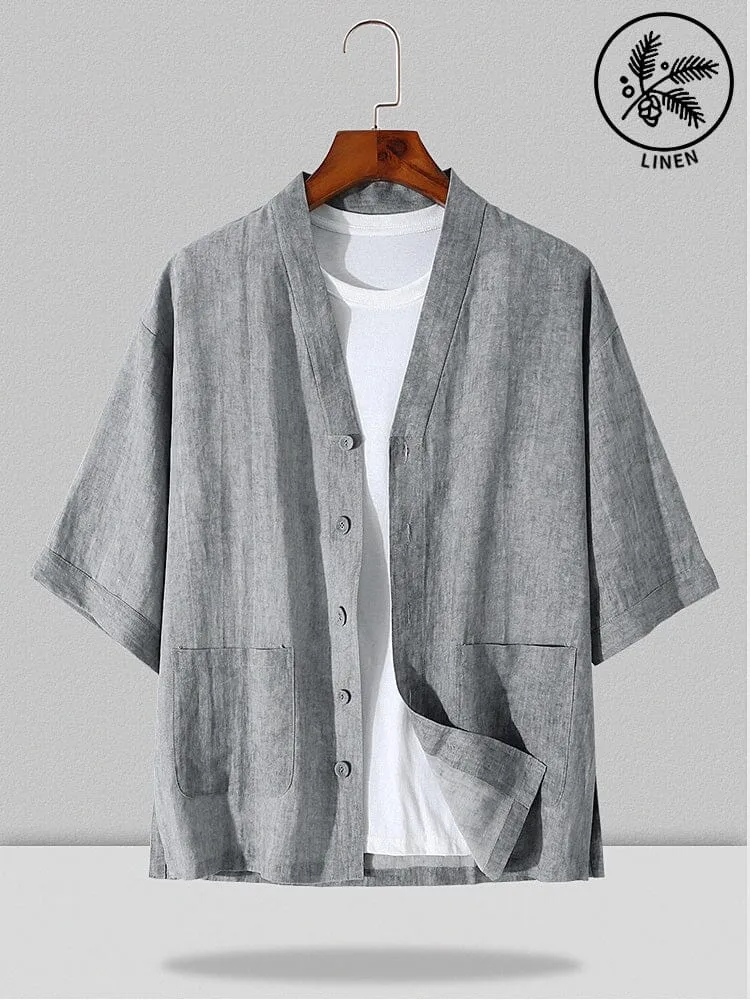 Unique Cozy 100% Linen Shirt
