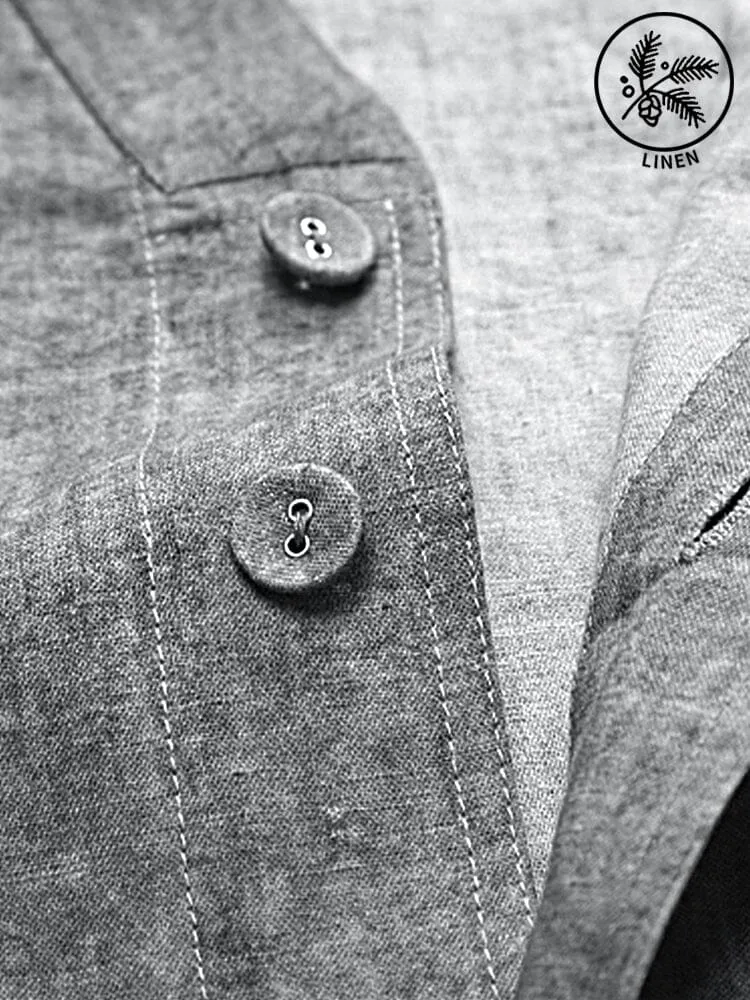 Unique Cozy 100% Linen Shirt