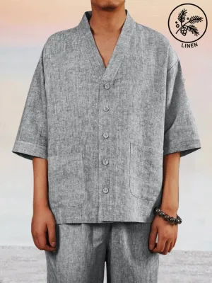 Unique Cozy 100% Linen Shirt