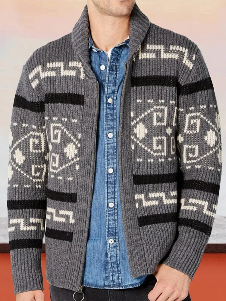 Unique Graphic Sweater Coat