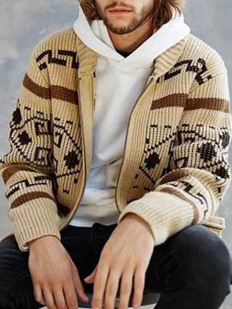 Unique Graphic Sweater Coat