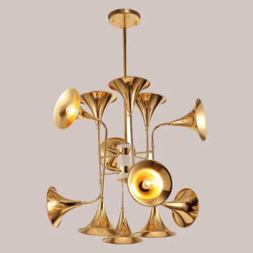 Unique Trumpet Chandelier
