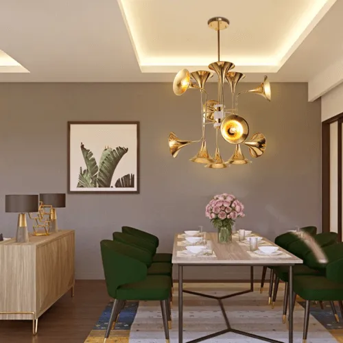 Unique Trumpet Chandelier