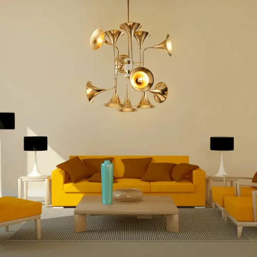 Unique Trumpet Chandelier