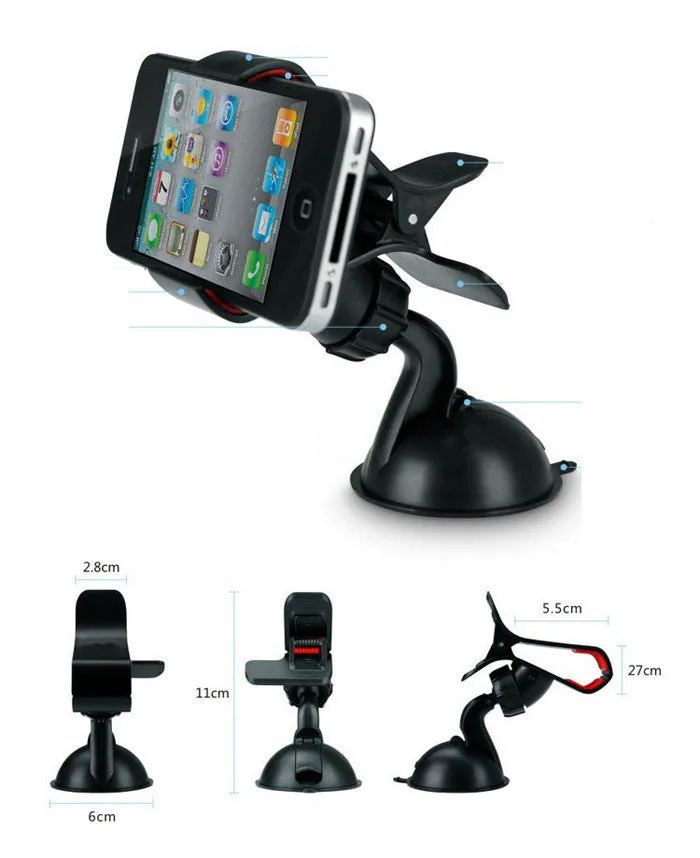 Universal Car Styling Windshield Mount Stand- Mobile Phone Holder