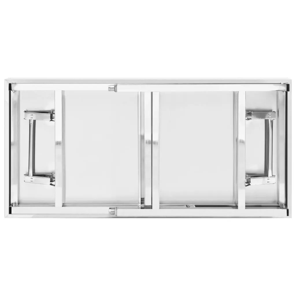 vidaXL Kitchen Folding Work Table 120x60x80 cm Stainless Steel