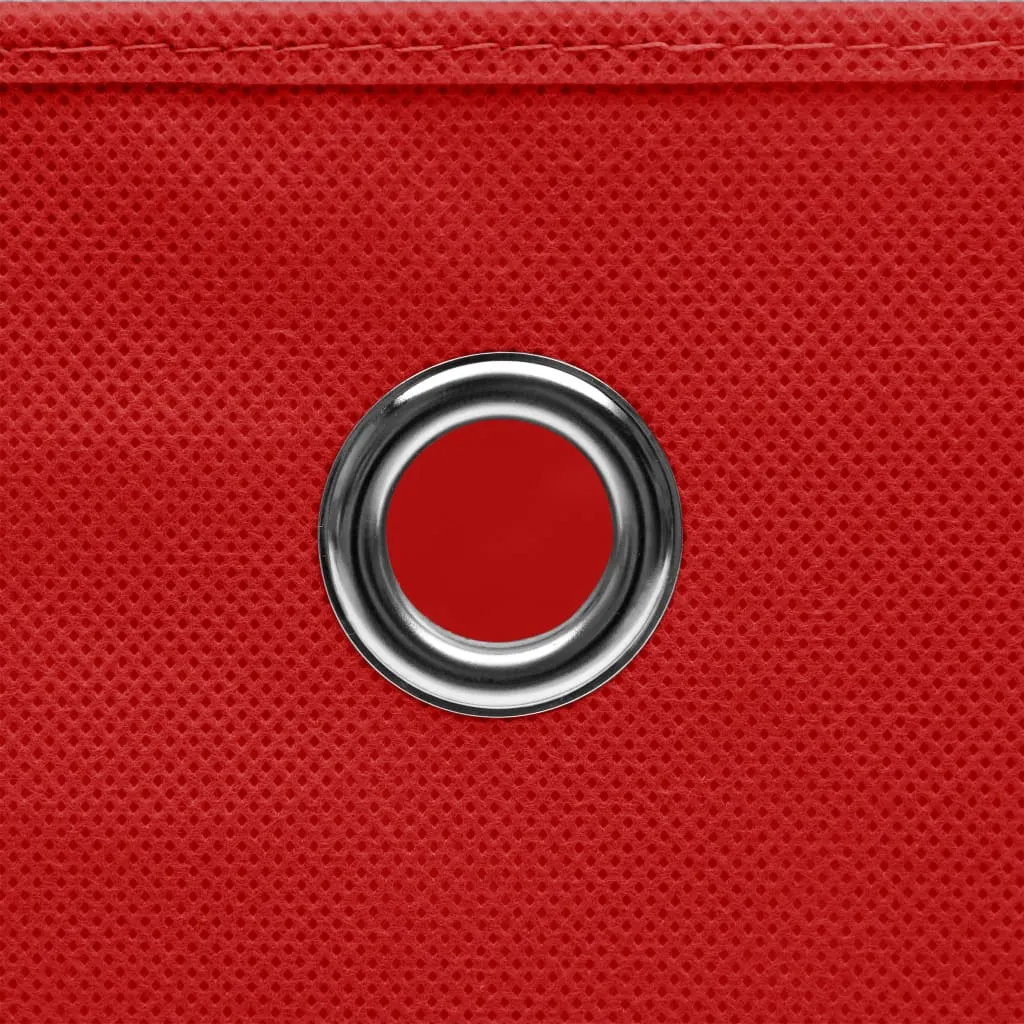 vidaXL Storage Boxes 10 pcs Red 32x32x32 cm Fabric