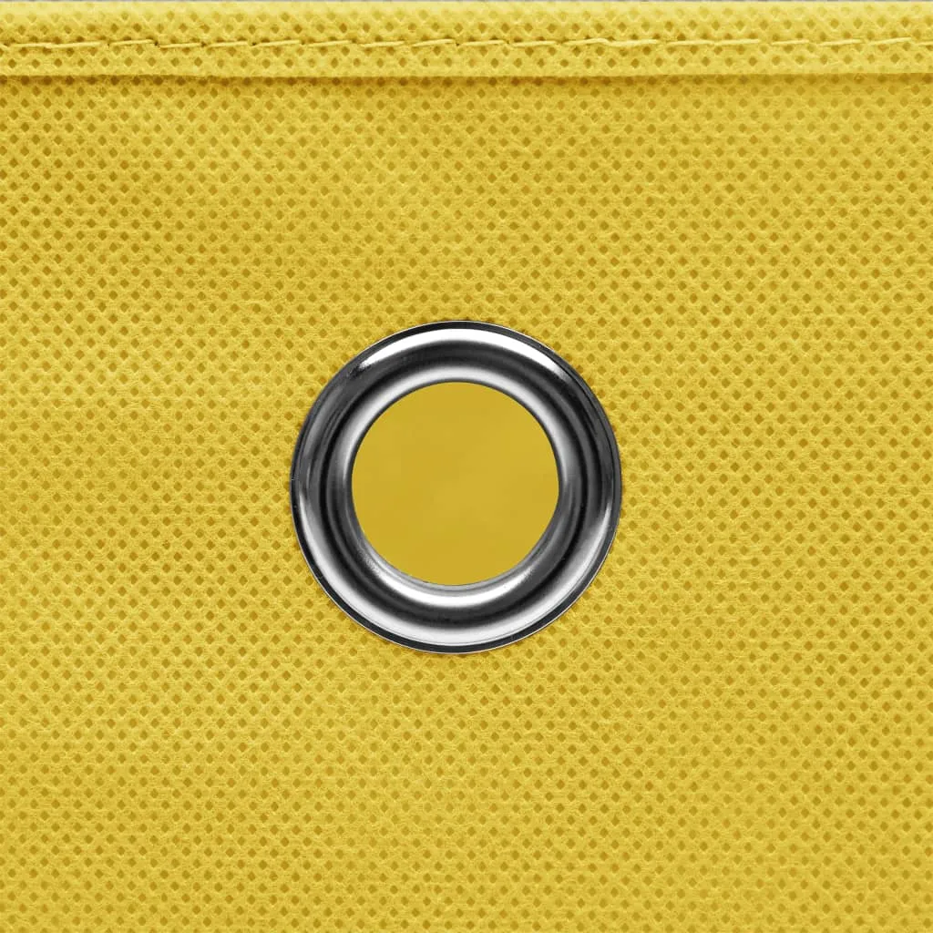 vidaXL Storage Boxes 10 pcs Yellow 32x32x32 cm Fabric